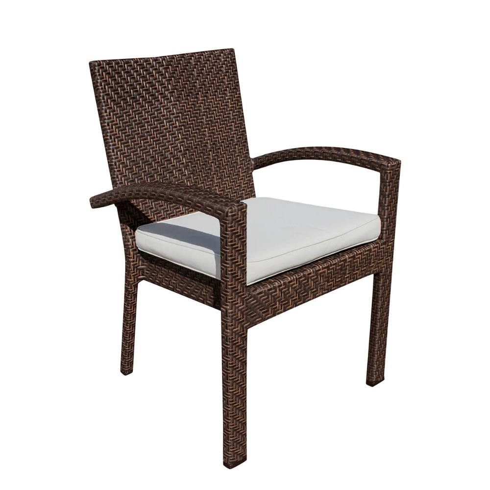 Soho 5-Piece Square Dining Arm Chair Set with Cushions. Picture 3