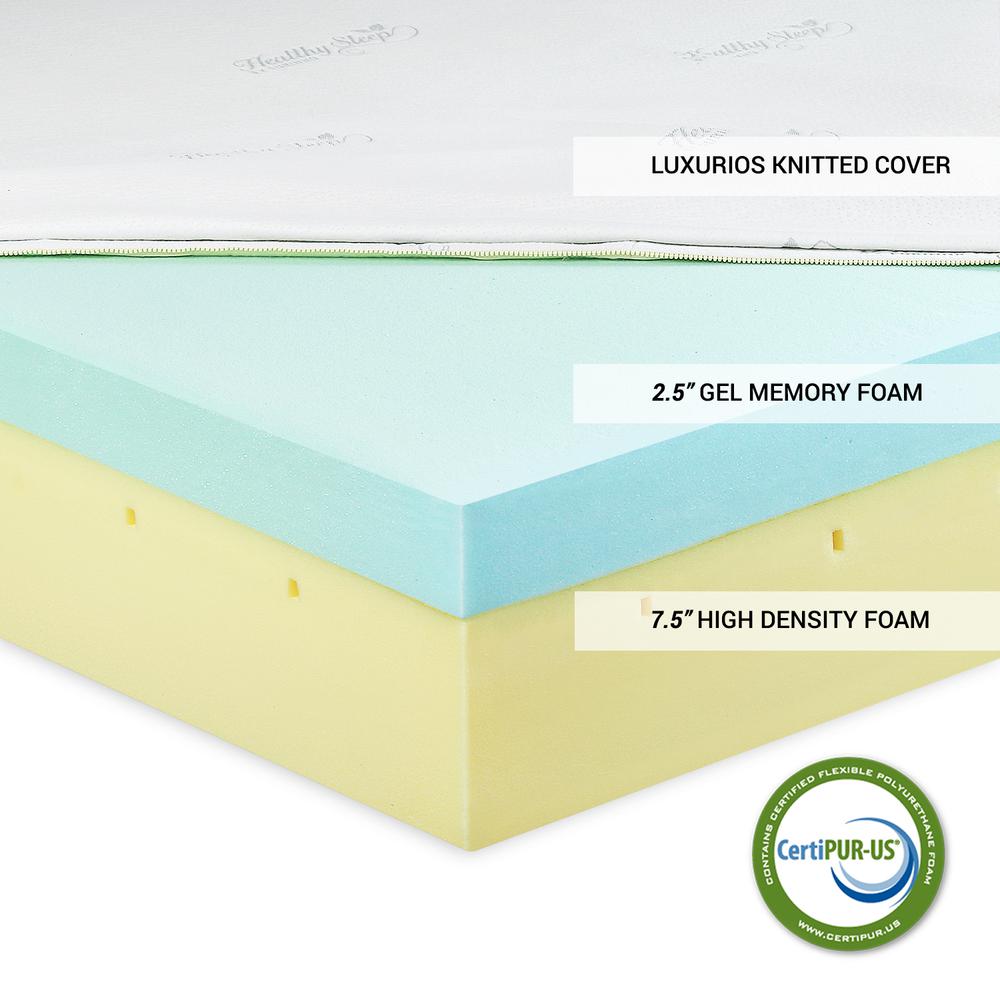 Furinno Angeland 10-Inch Luxury Gel Memory Foam Mattress, King. Picture 2