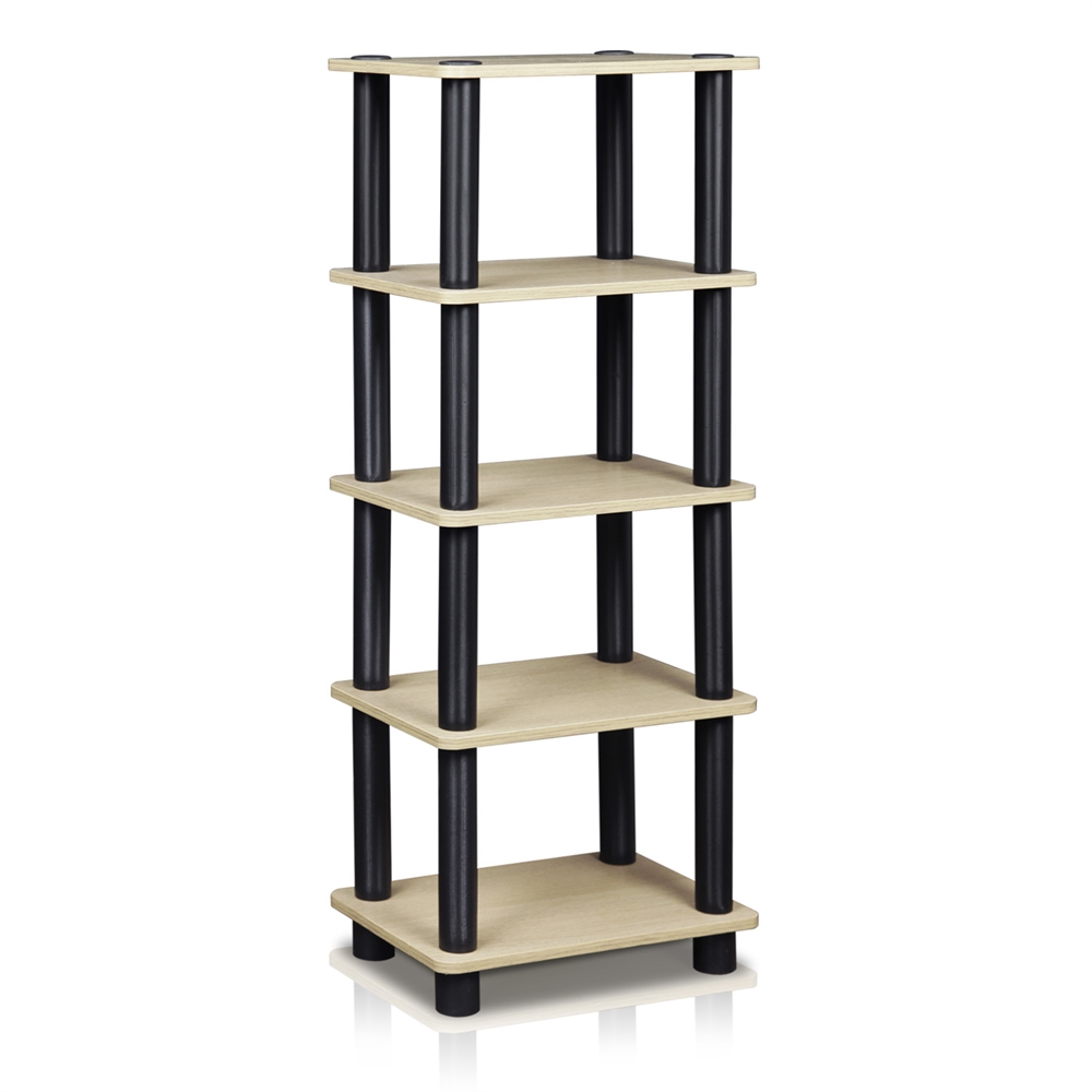 Furinno Turn-N-Tube 4-Bins System Rack, Oak. Picture 3