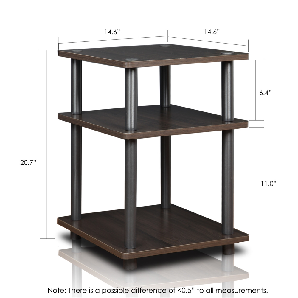 Turn-N-Tube Easy Assembly Multipurpose Shelf, Espresso. Picture 2