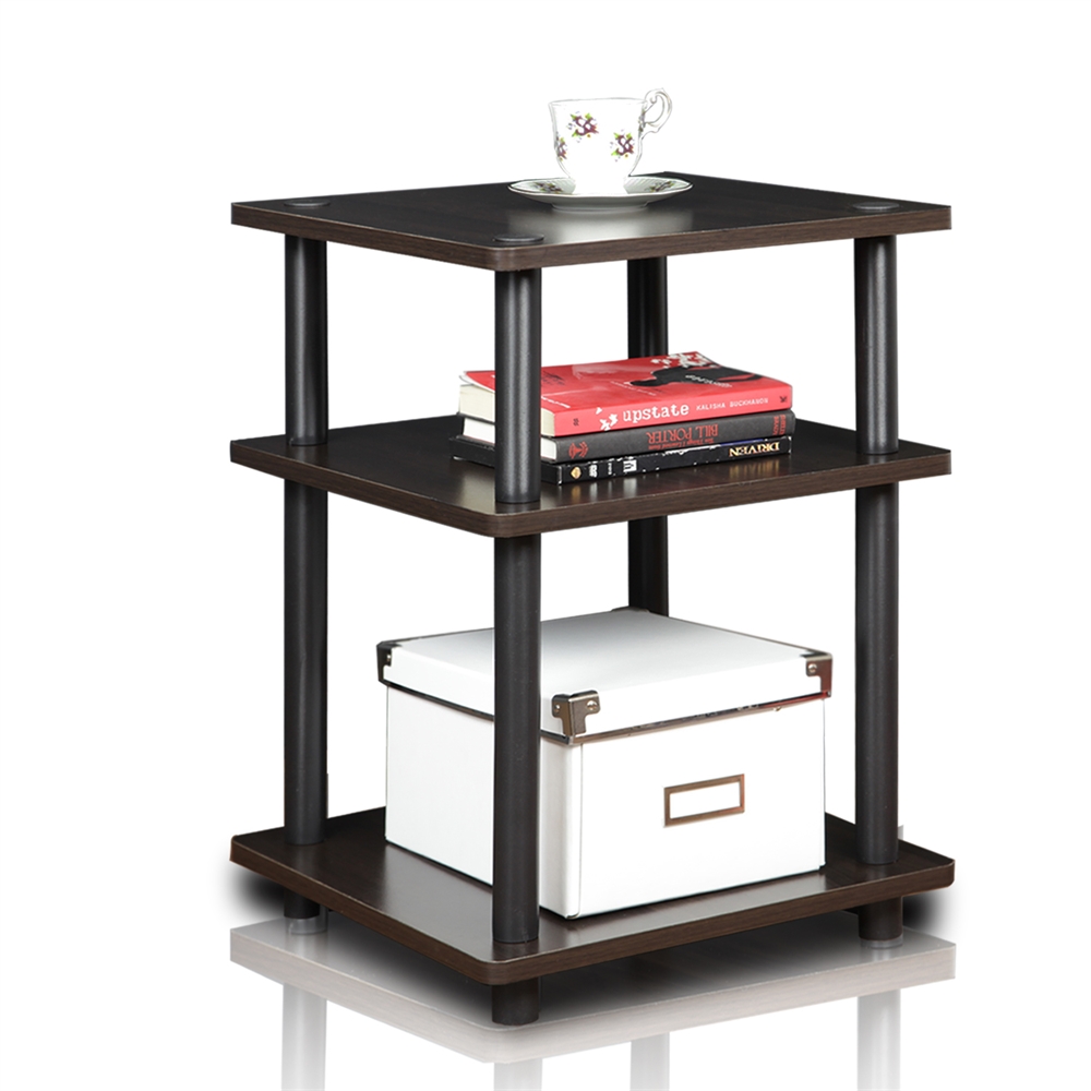 Turn-N-Tube Easy Assembly Multipurpose Shelf, Espresso. Picture 3