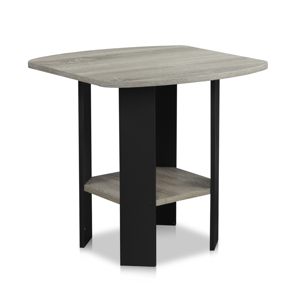 Simple Design End/Side Table, Oak Grey/Black. Picture 1