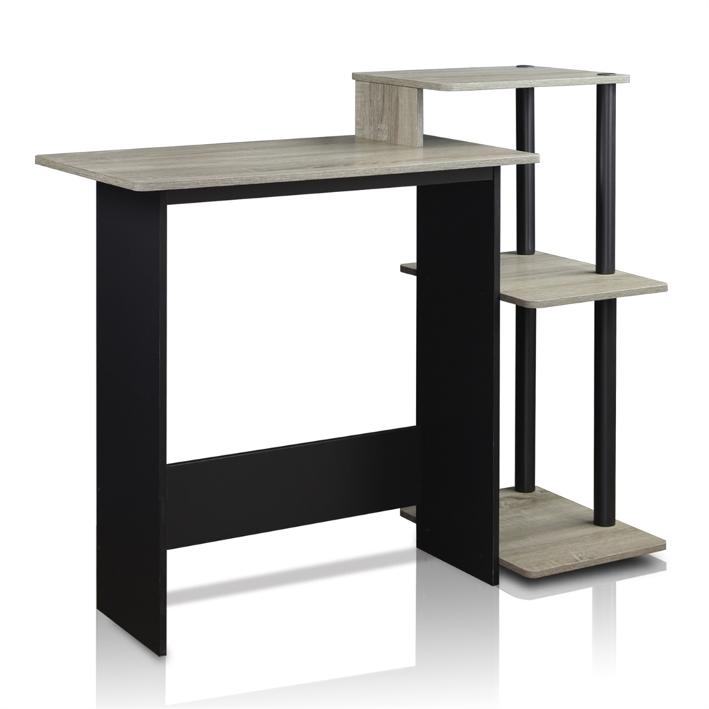 Efficient Home Laptop Notebook Computer Desk, Oak Grey/Black. Picture 5