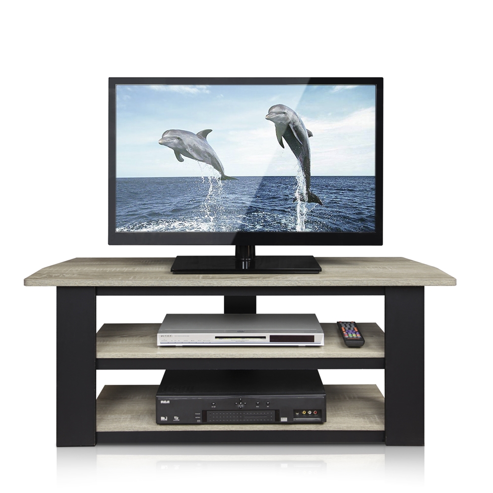 Parsons 42-in TV Entertainment Center, Oak Grey/Black. Picture 3