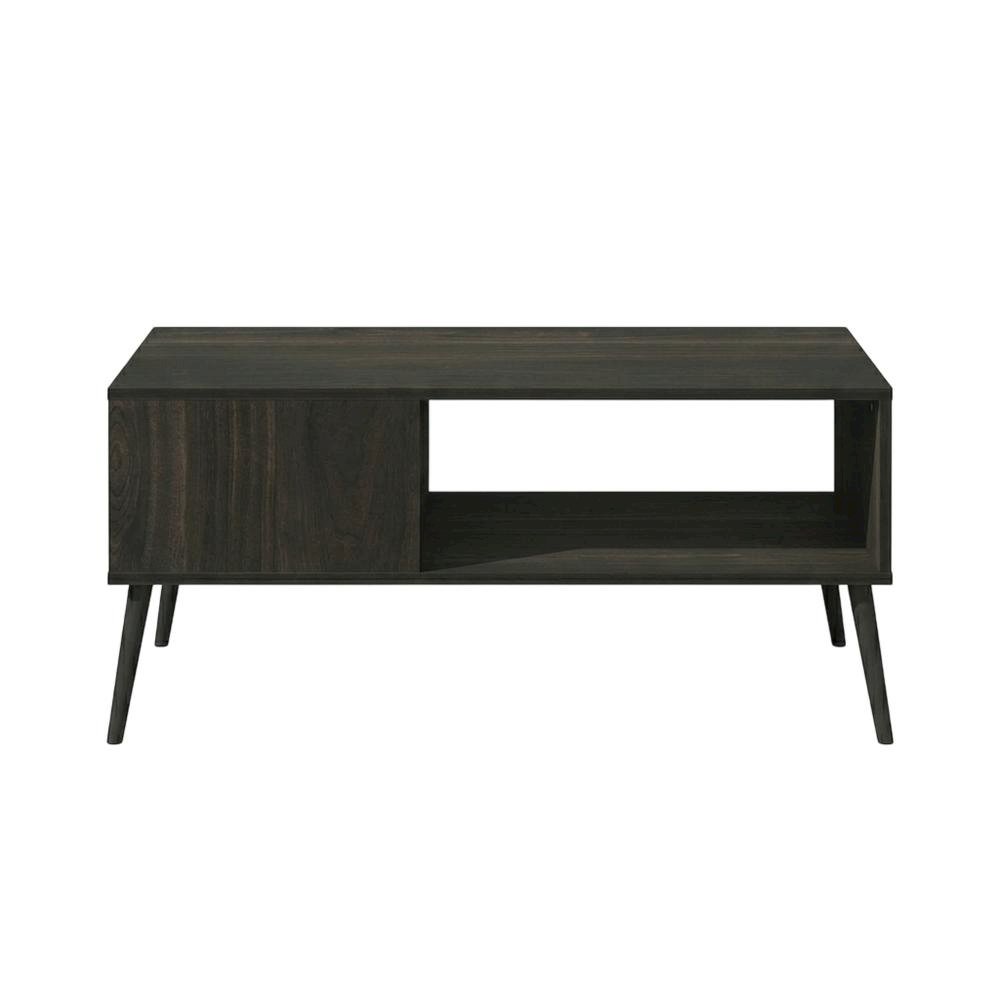 Espresso Mid Century TV Stand for TVs up to 40 inches with Wood Legs. Picture 4