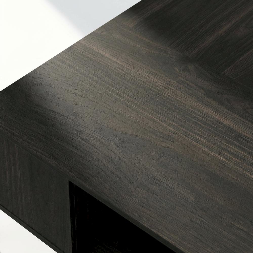Espresso Mid Century TV Stand for TVs up to 40 inches with Wood Legs. Picture 5
