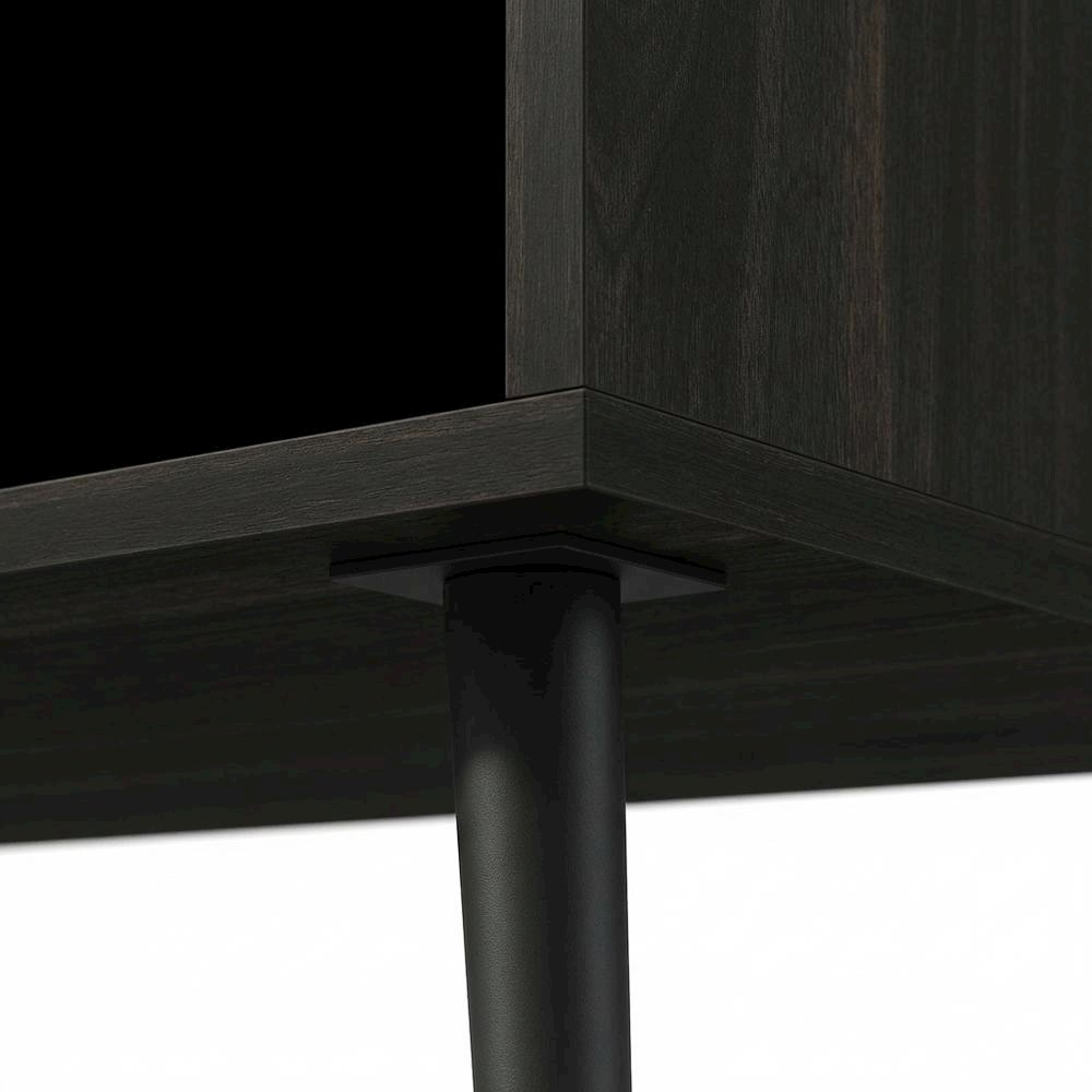 Espresso Mid Century TV Stand for TVs up to 40 inches with Wood Legs. Picture 6