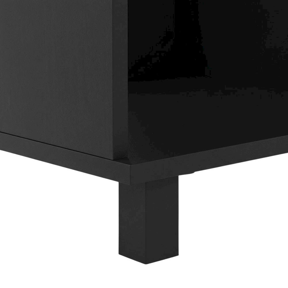 Wood TV stand with metal legs for 55-inch TVs, modern design, Americano. Picture 6