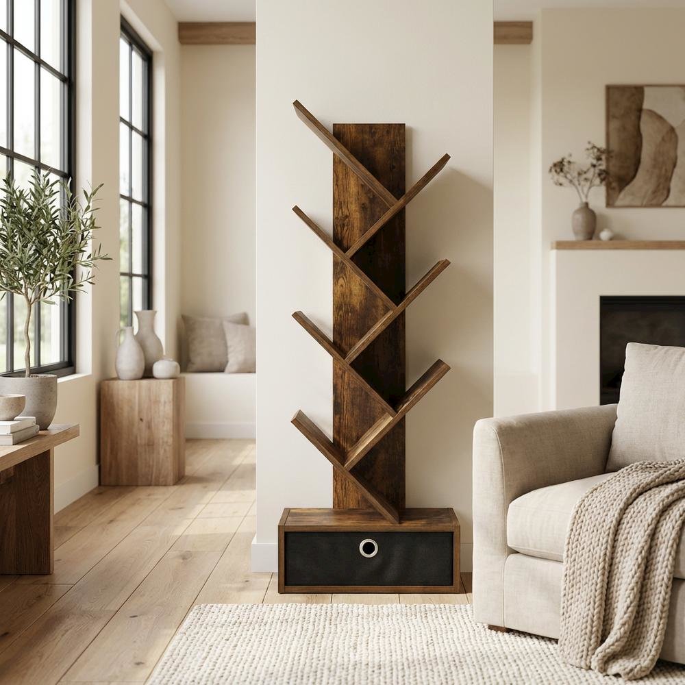 Wooden bookcase with spacious shelves and sturdy construction. Picture 3