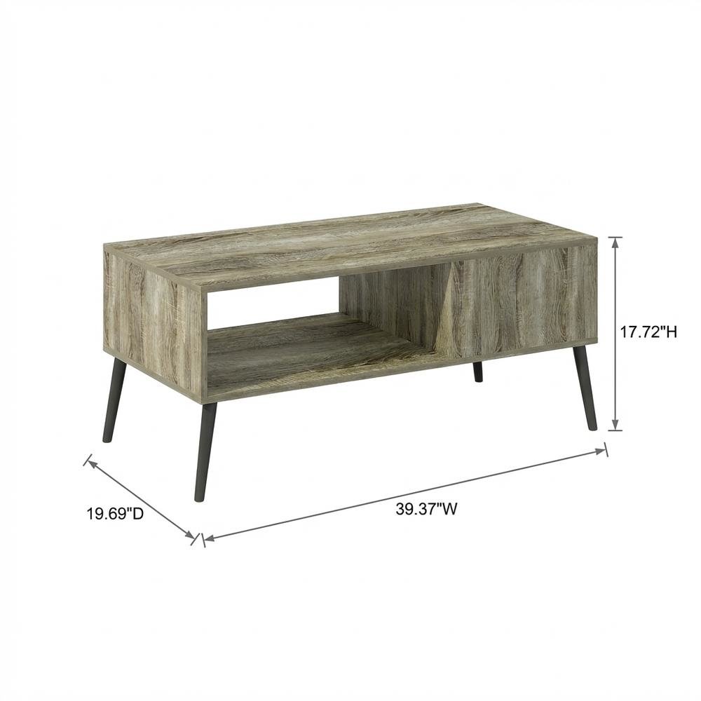 Light Wood Mid Century TV Stand for TVs Up to 40 with Wood Legs. Picture 7