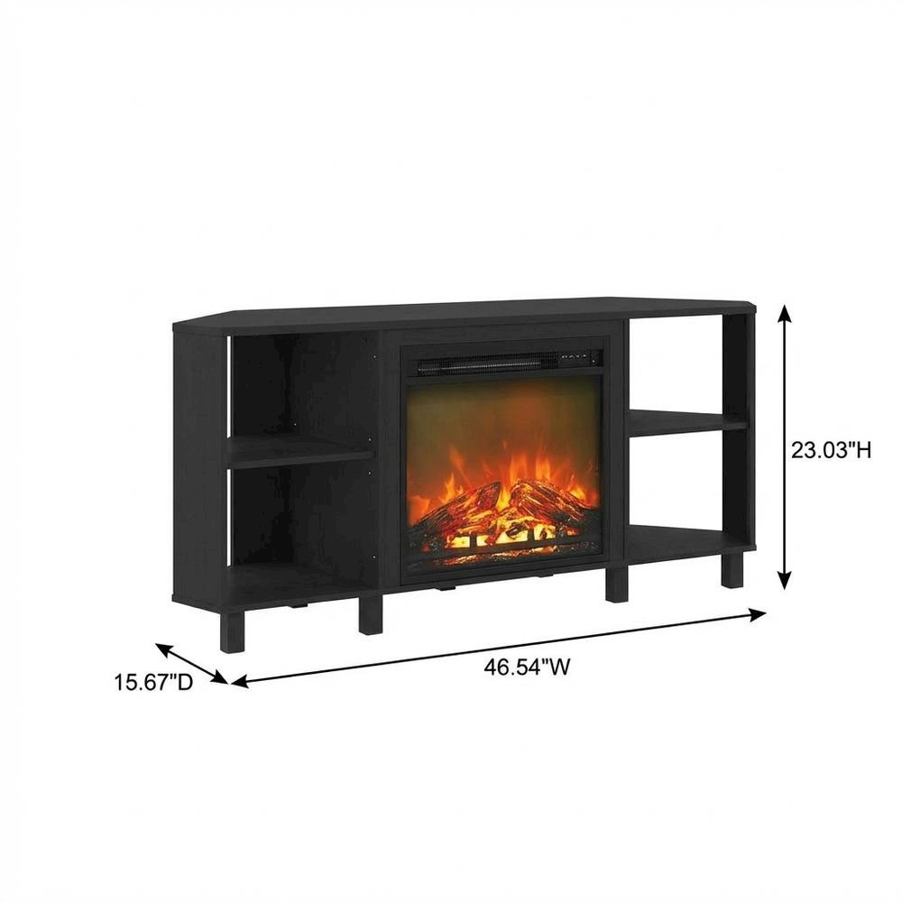 Wood TV stand with metal legs for 55-inch TVs, modern design, Americano. Picture 7
