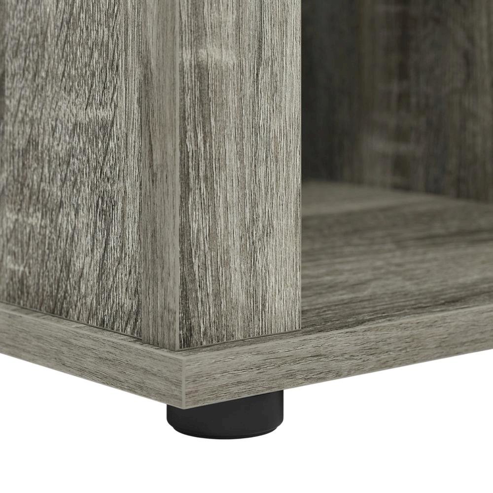 Gray Fireplace TV Stand with Open Storage for Up to 55-Inch Flat Screens. Picture 6