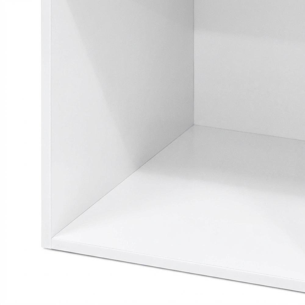 White 3-Tier Open Shelf Bookcase with Modern Design and Sturdy Construction. Picture 6