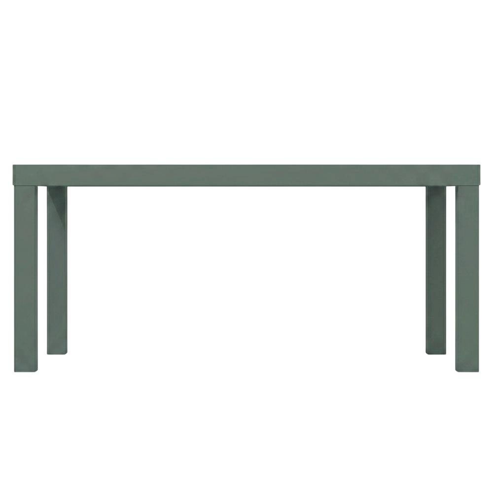 Rectangular Sage Green Coffee Table with Thick Tabletop, Modern Style. Picture 4