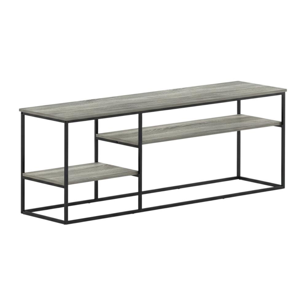 Modern TV Stand for 65 Inch TV with Wood Construction and Elegant Grey Finish. Picture 1