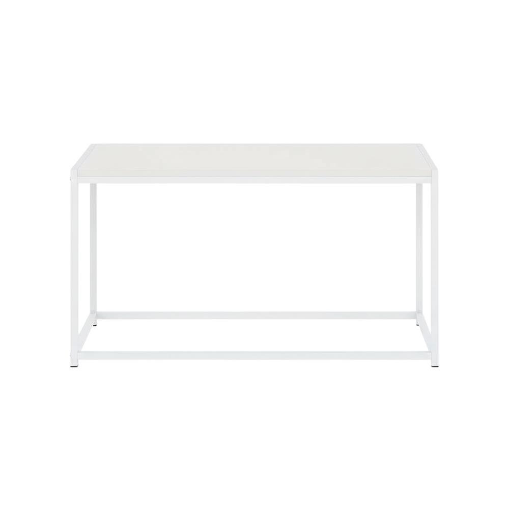 White Coffee Table With Sleek Modern Design For Living Room. Picture 4