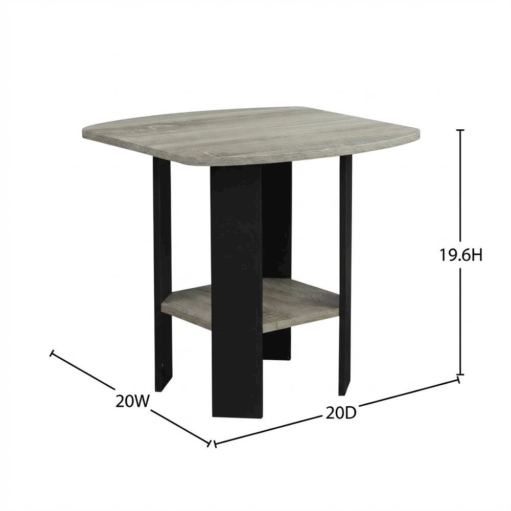 French Oak Grey, End Side Table, Quality Build, Durable Wood Frame. Picture 7