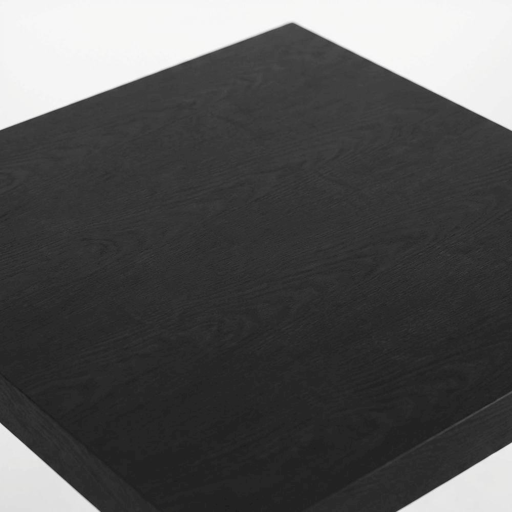 Black, Side Table, Quality Build, Durable Wood Frame. Picture 6