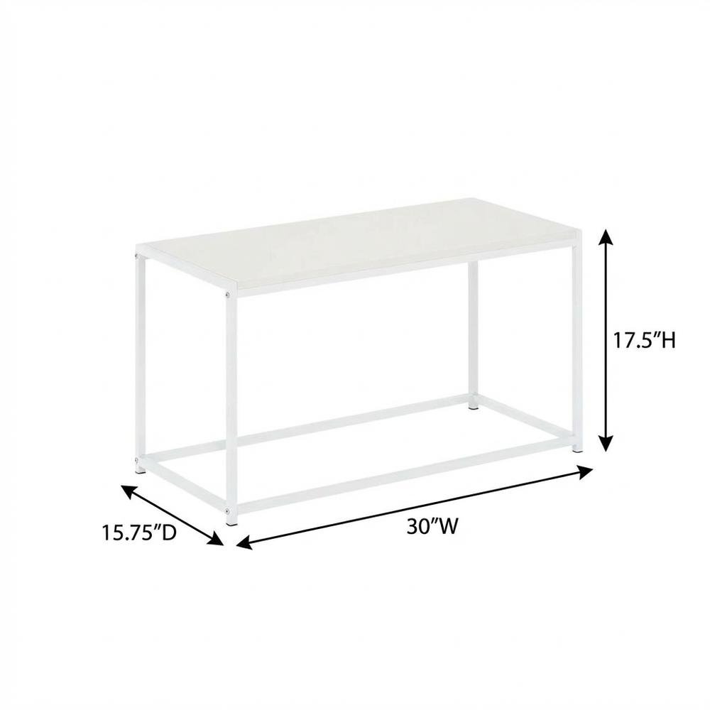 White Coffee Table With Sleek Modern Design For Living Room. Picture 7