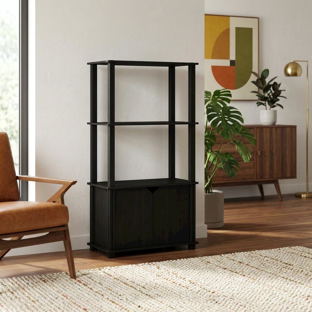 3-Tier End Table Set in Americano and Chrome Finish with Modern Design. Picture 3