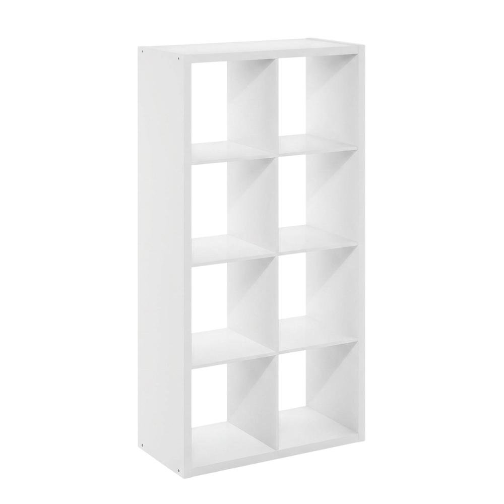 White 8-Cube Open Storage Organizer, Modular Shelving Unit. Picture 4