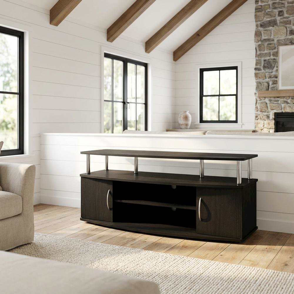 Dark Americano Large Entertainment Center for TVs up to 55 inches. Picture 2