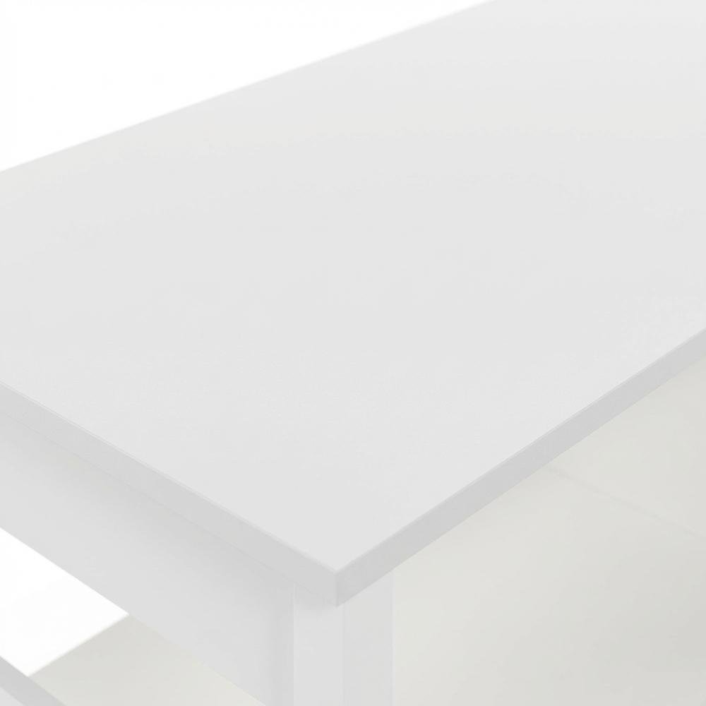 White Emboss TV Stand with Fireplace and Wooden Finish. Picture 5