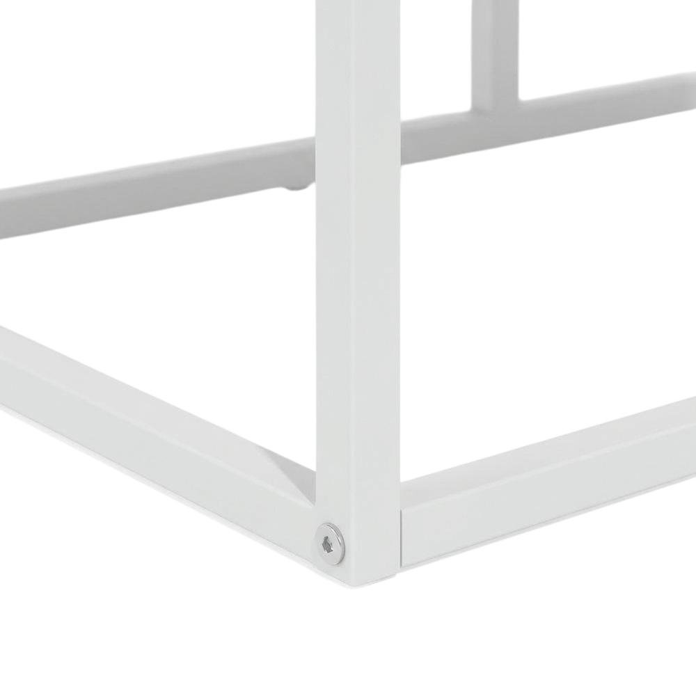 Modern White TV Stand for TVs up to 50 Inch with Solid Wood and Walnut Veneers. Picture 6