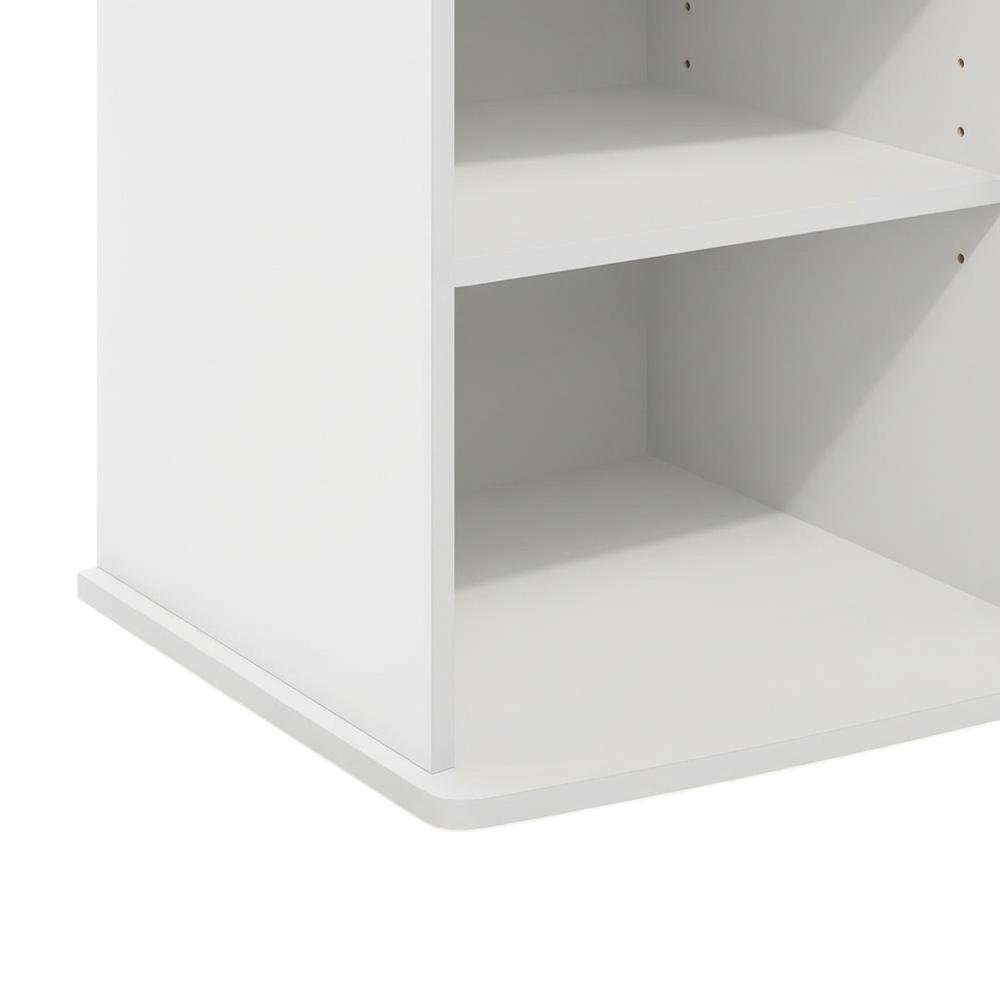 White open shelving, fireplace entertainment center, 55-inch TVs, rubberwood. Picture 6