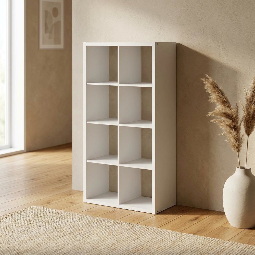White Wood Open Back Extra Tall Closet Storage Organizer Shelf. Picture 3