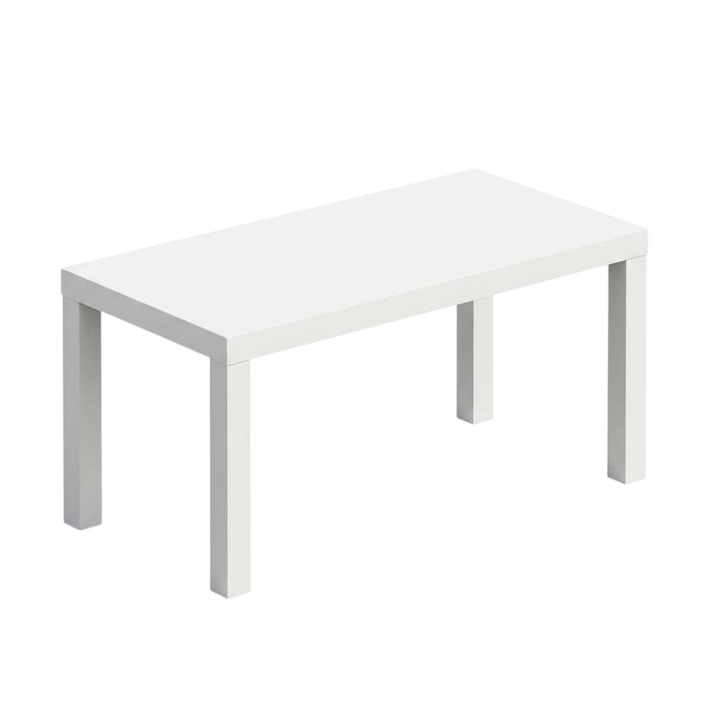 White modern TV stand with sleek design and ample storage space. Picture 1