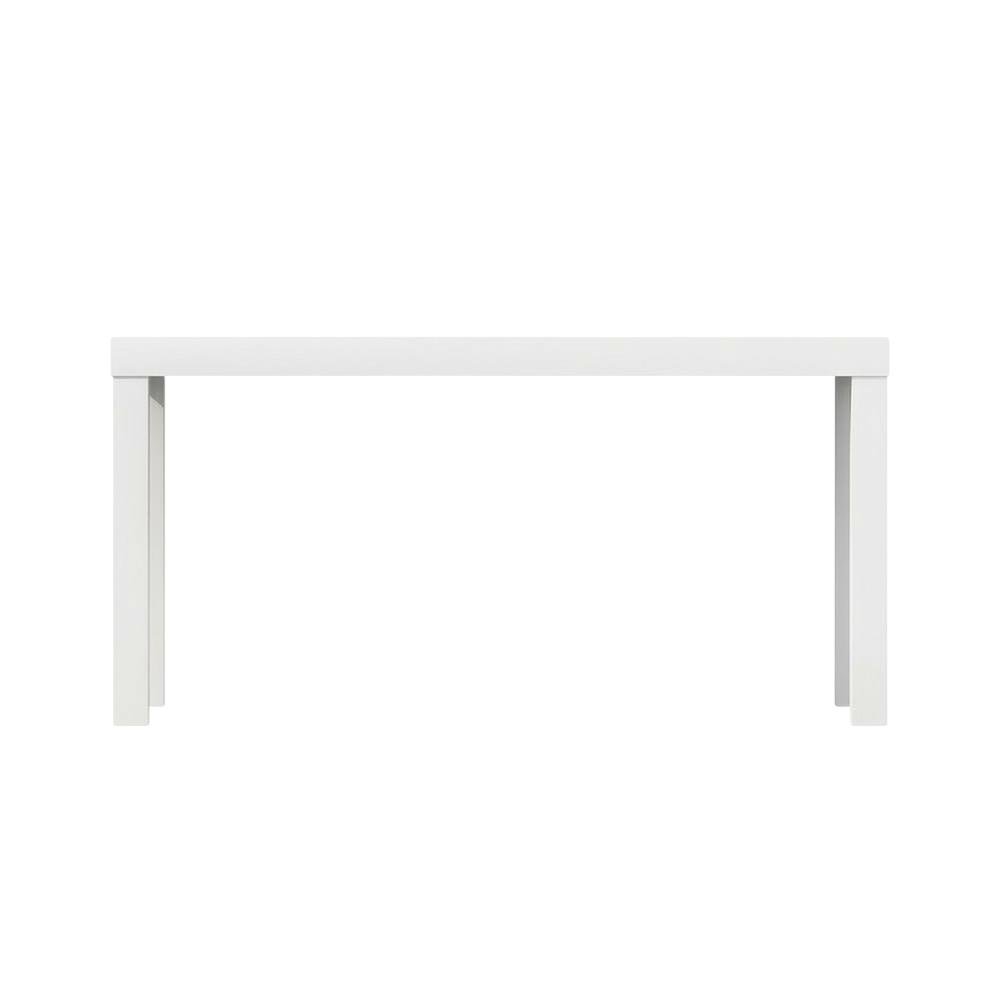 White modern TV stand with sleek design and ample storage space. Picture 4