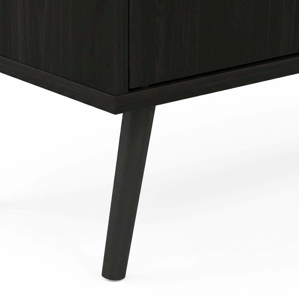 Espresso Wood TV Stand with One Cabinet and Shelves for Living Room. Picture 6