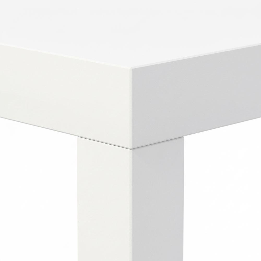 White modern TV stand with sleek design and ample storage space. Picture 6