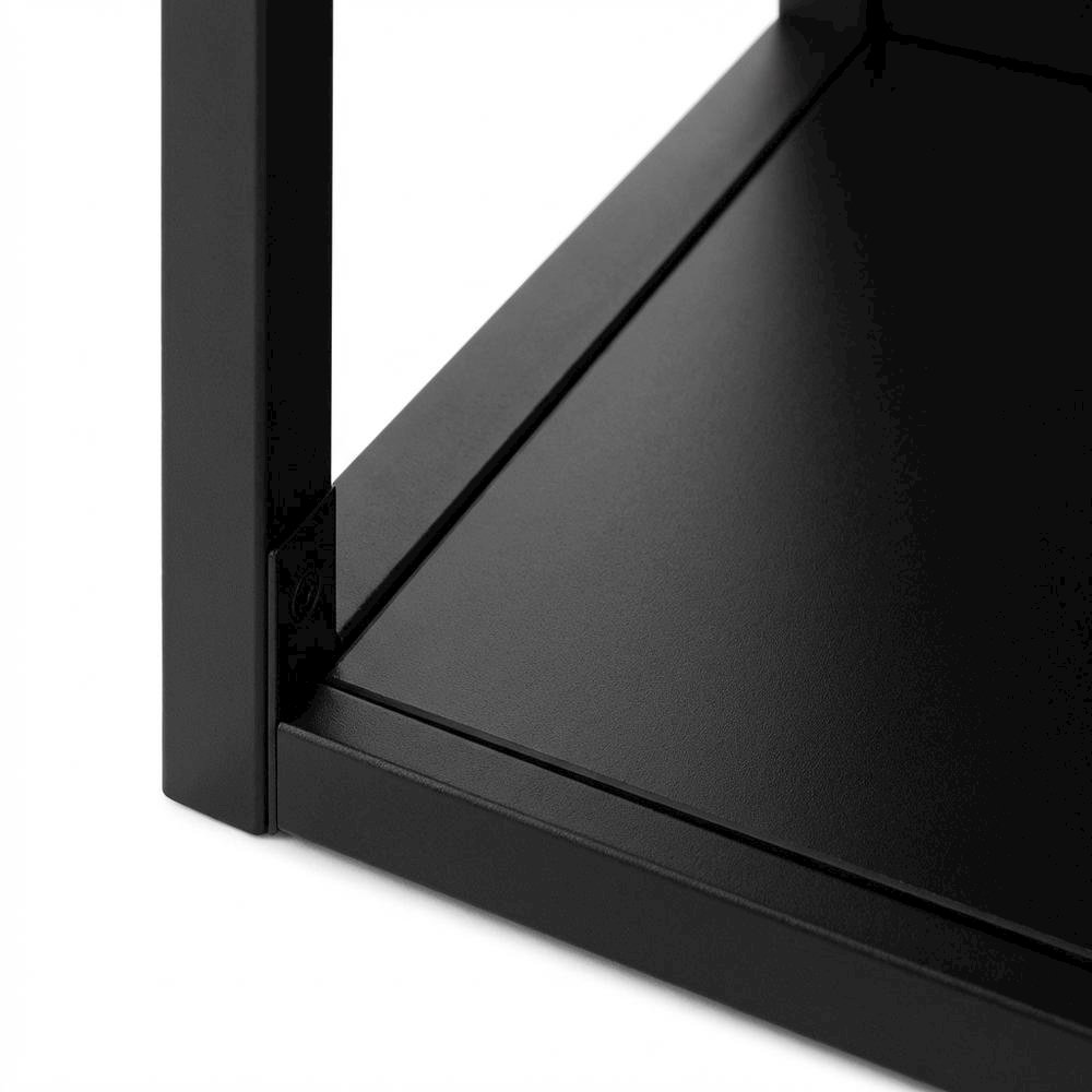 Dark Americano No Heat Fireplace TV Stand for 55-Inch TVs with Open Storage. Picture 7