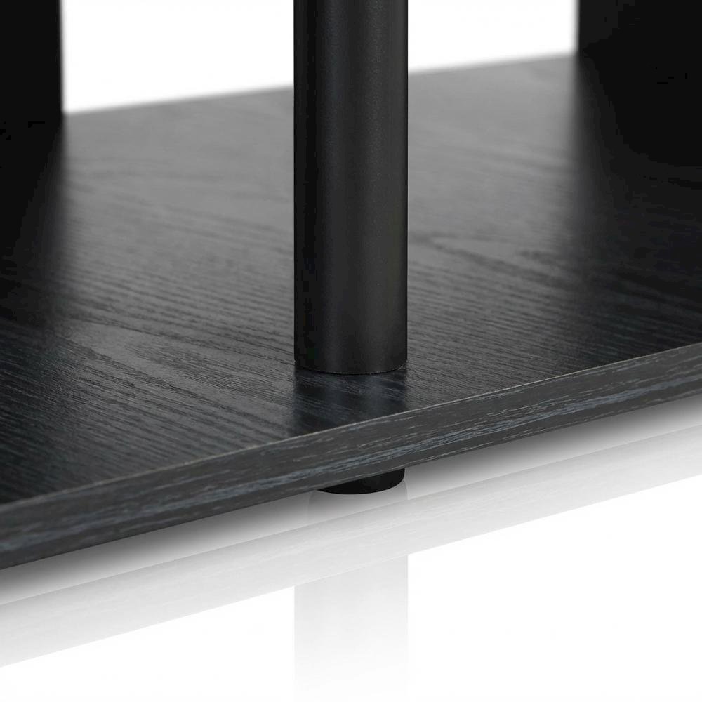 Low Profile TV Stand in Black Wood Finish with Composite Construction. Picture 6