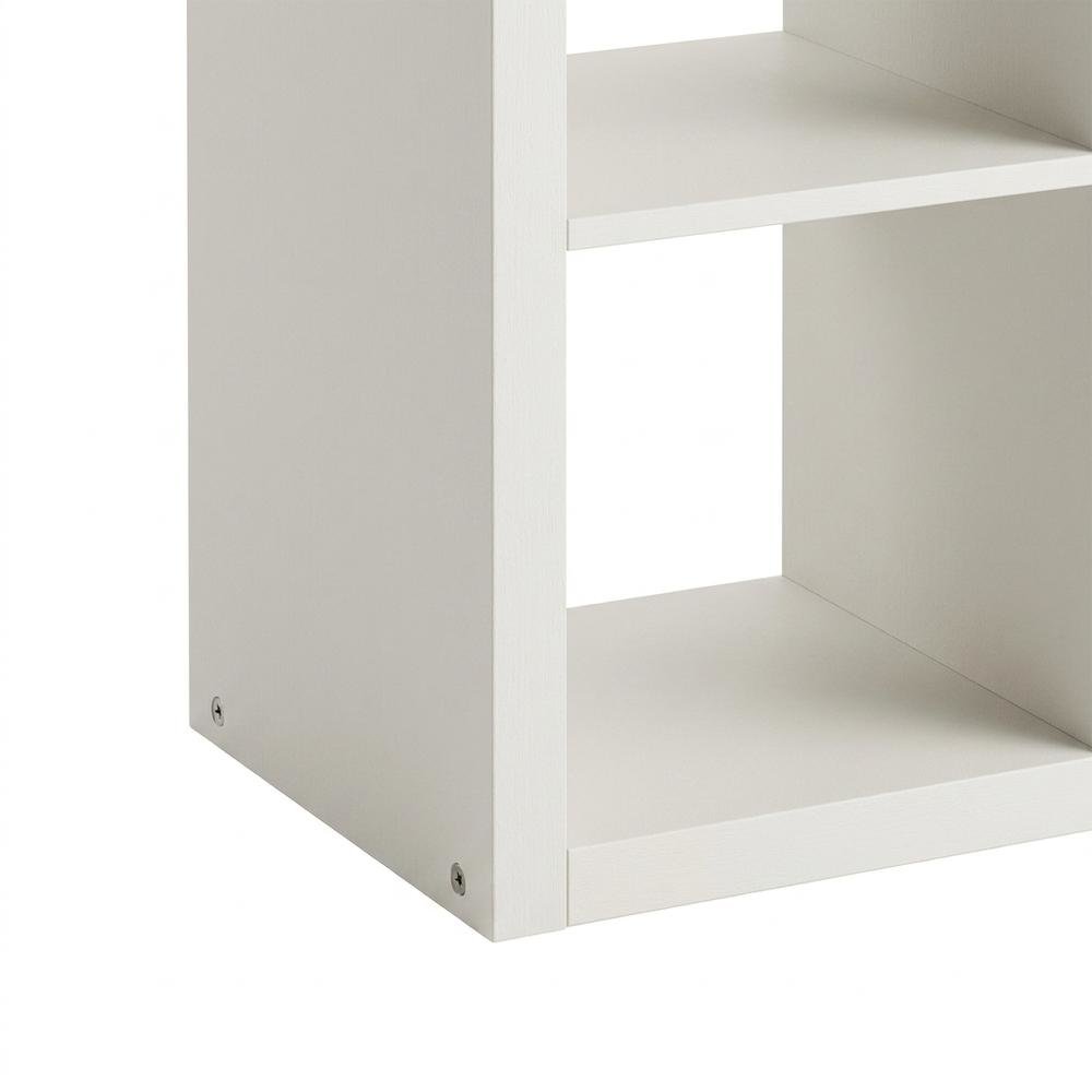 White Wood Open Back Extra Tall Closet Storage Organizer Shelf. Picture 5