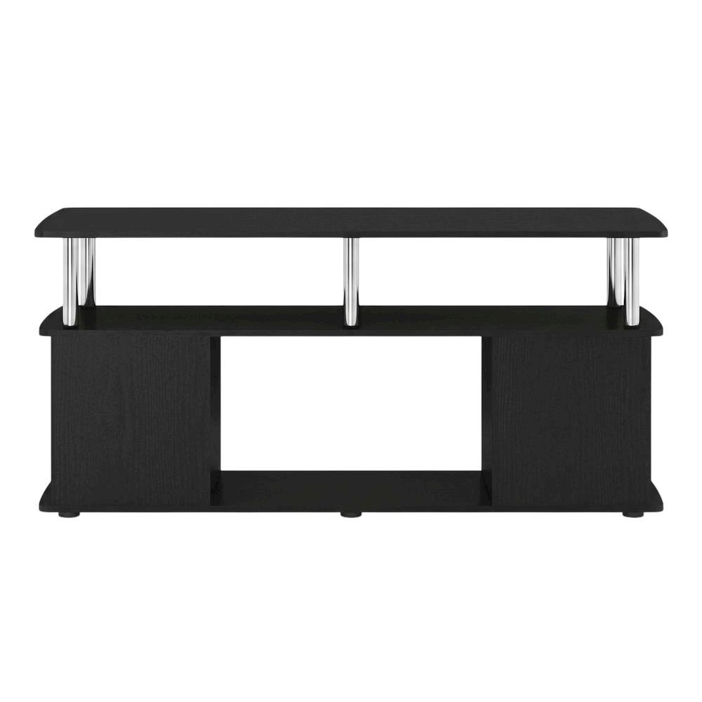 Dark Americano TV Stand for TVs up to 50 Inches with Open Shelves, Storage. Picture 4