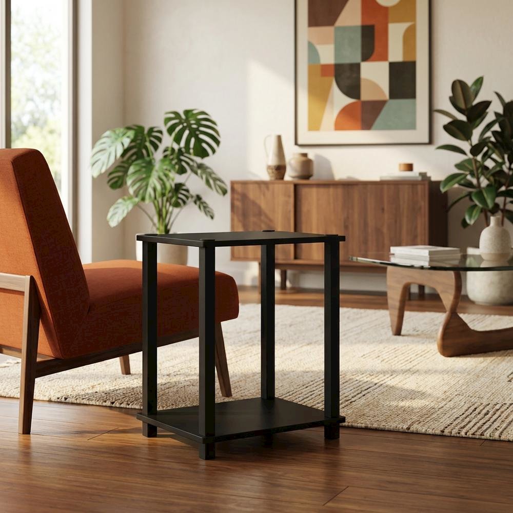 Small Espresso/Black End Table for Compact Living Spaces. Picture 3