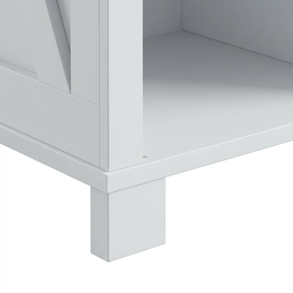 Wooden 3-Tier Entertainment Center for TV up to 55 Inch, USB Ports, Power Outlet. Picture 6