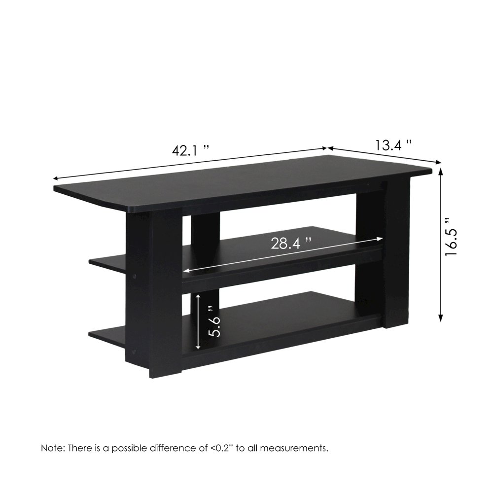 Parsons 42-in TV Entertainment Center, Black. Picture 2