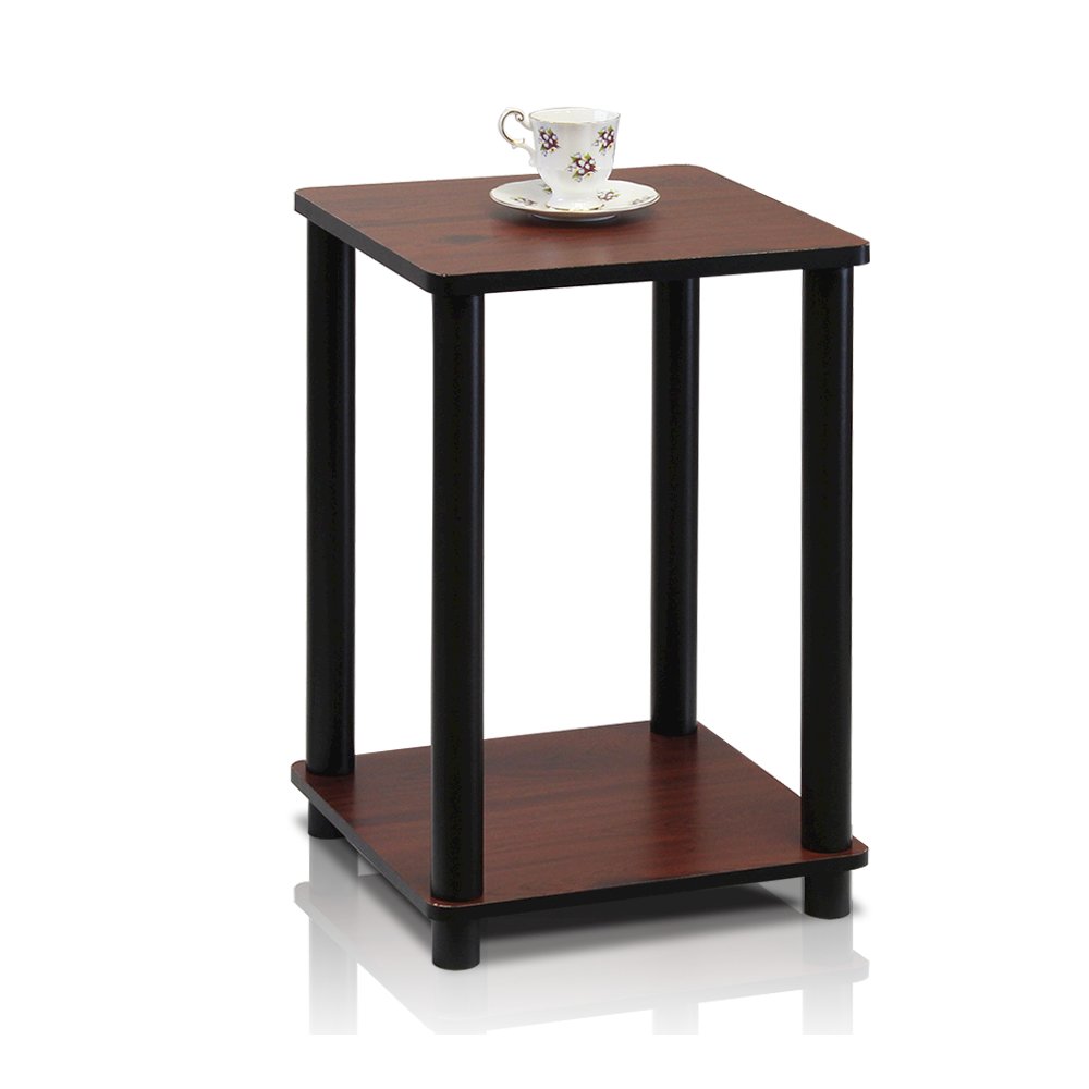 Turn-N-Tube End Table, Dark Cherry/Black. Picture 1