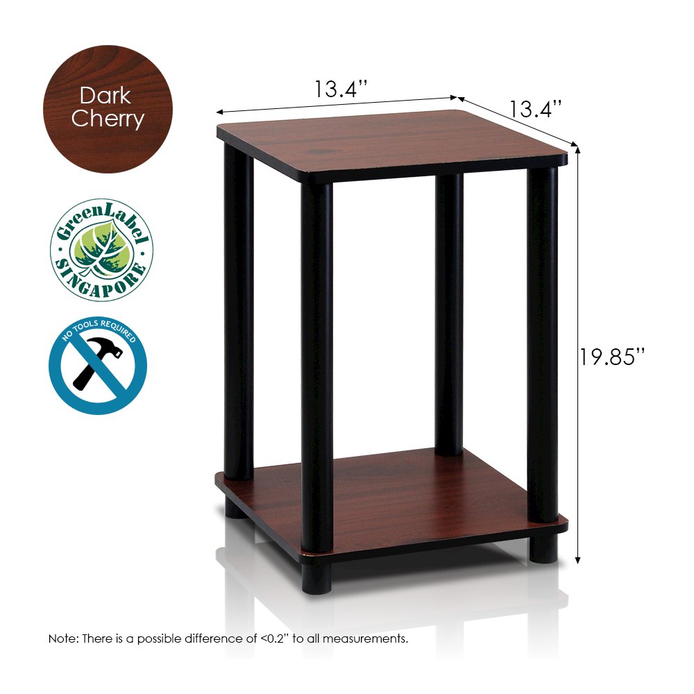 Turn-N-Tube End Table, Dark Cherry/Black. Picture 2