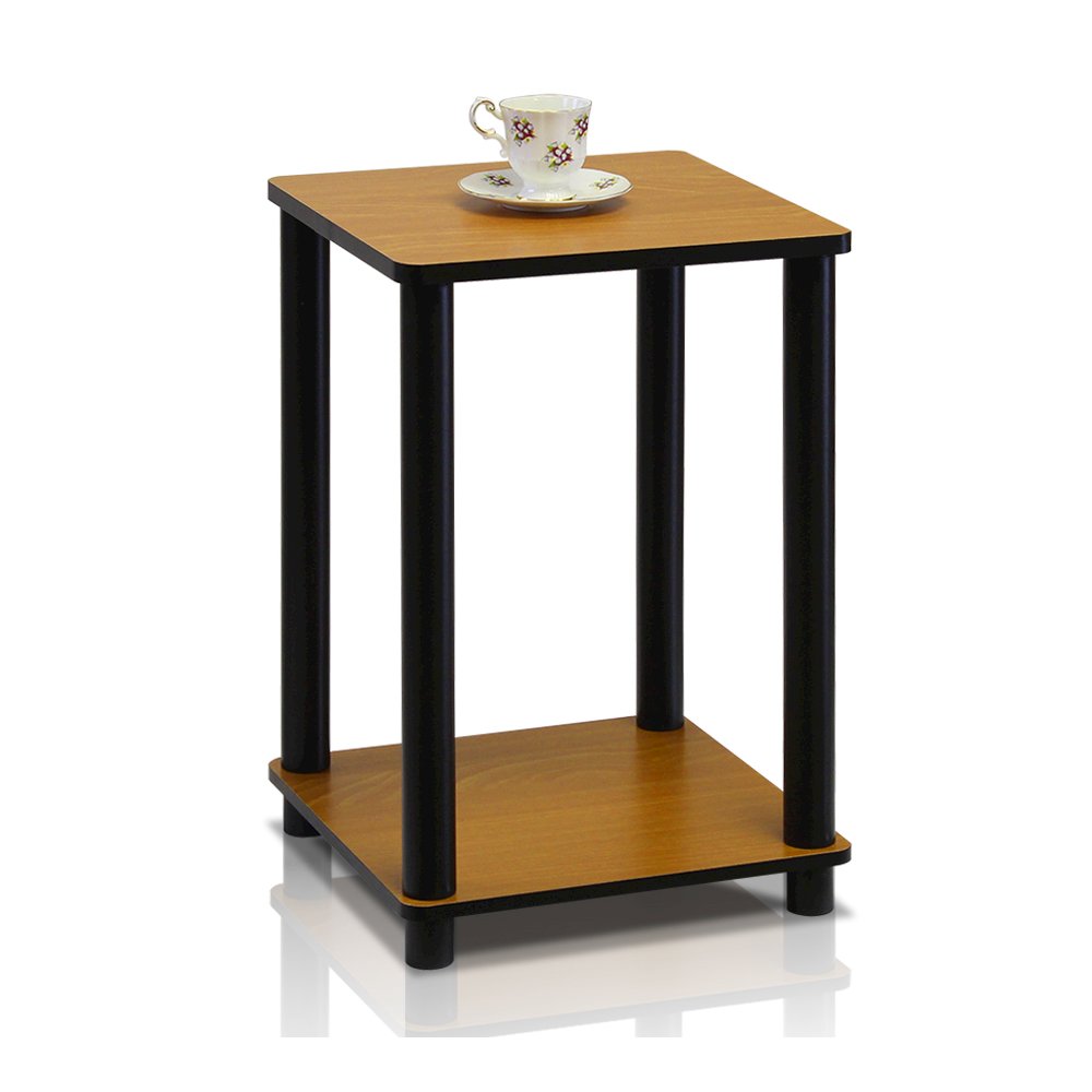 Turn-N-Tube End Table, Light Cherry/Black. Picture 1