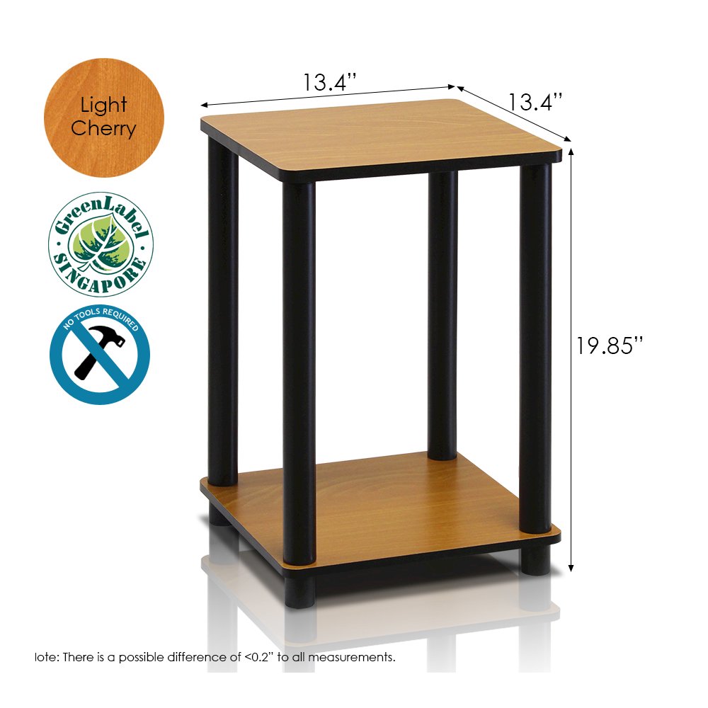 Turn-N-Tube End Table, Light Cherry/Black. Picture 2