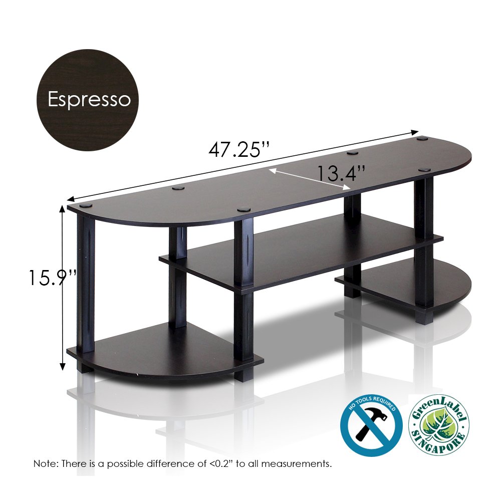 Turn-S-Tube Wide TV Entertainment Center, Espresso/Black. Picture 1