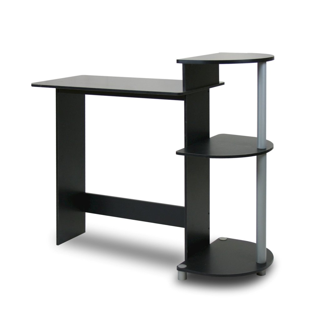 Compact Computer Desk, Black/Grey. Picture 4