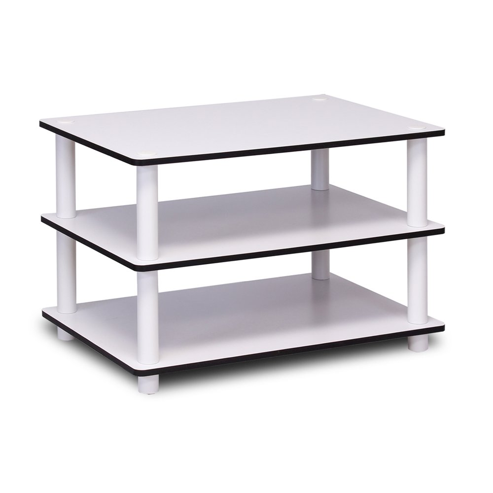 Just 3-Tier No Tools Coffee Table, White. Picture 1