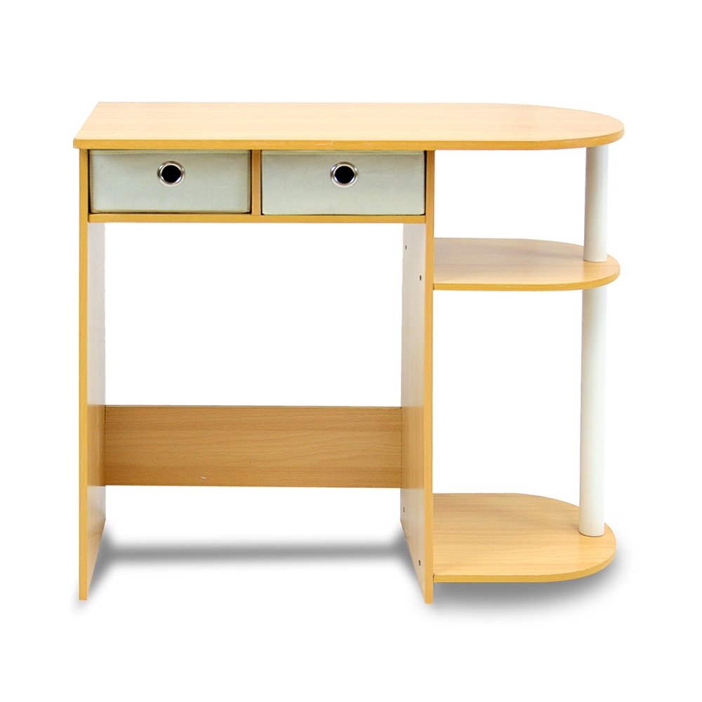 Go Green Home Laptop Notebook Computer Desk/Table, Beech/Ivory/White. Picture 2