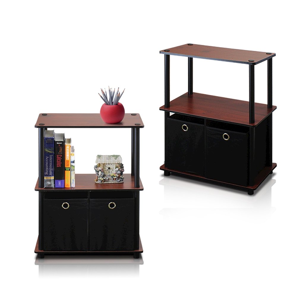 Go Green 3-Tier 2-Bins Multipurpose Storage Shelf, Set of Two. Picture 3